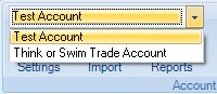 Account selection dropdown