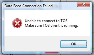 Unable to connect to Live pricing data