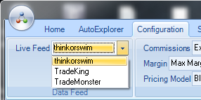 The Data Feed Section of the Configuration tab