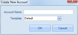 Creating Account in Account section of Home Ribbon