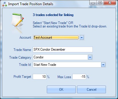 Import Trades - Linking Trades into a Position
