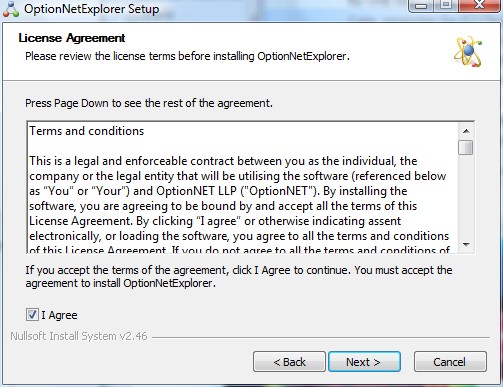 Installing ONE - License Agreement